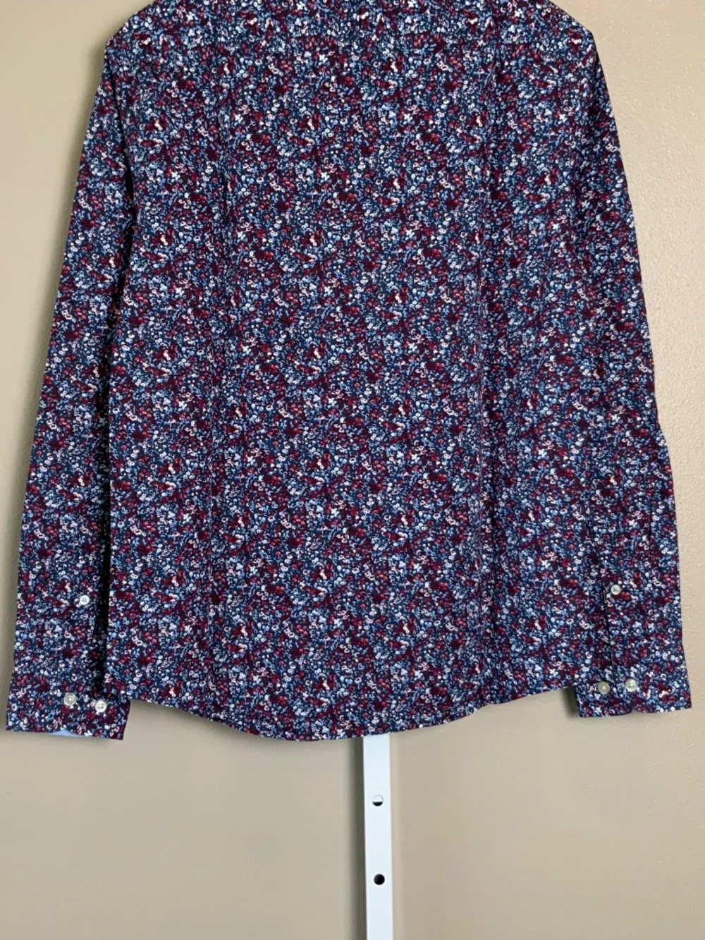 Banana Republic Luxe Poplin Untucked Slim Fit Floral Button Down Oxford Shirt